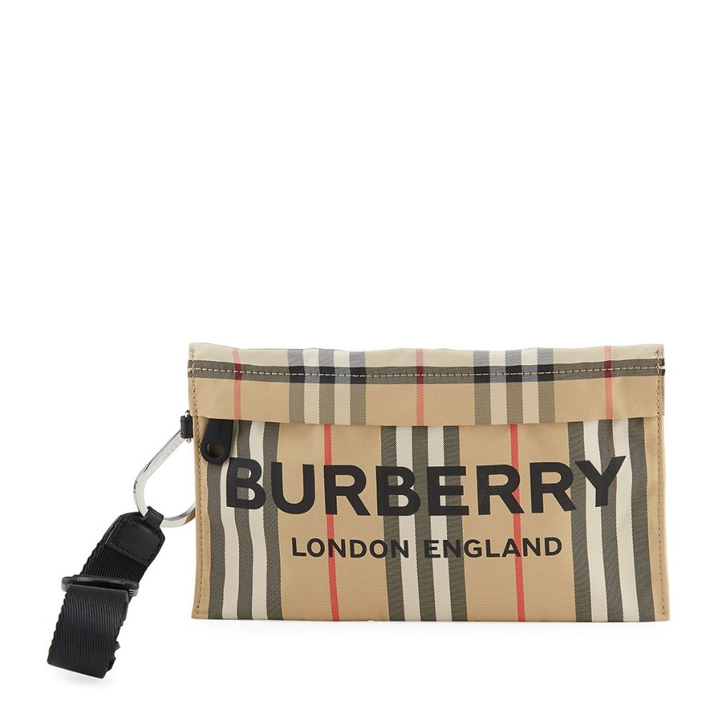 Burberry Heritage Stripe Wristlet Bag - $390 NEW